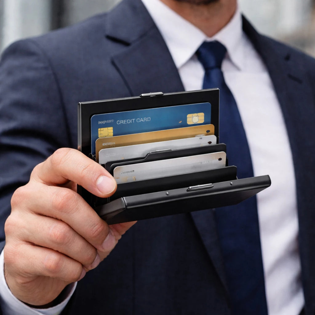 Black Aluminium Card Holder