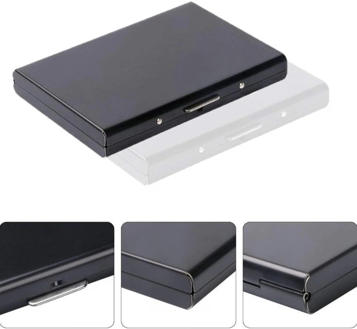 Black Aluminium Card Holder